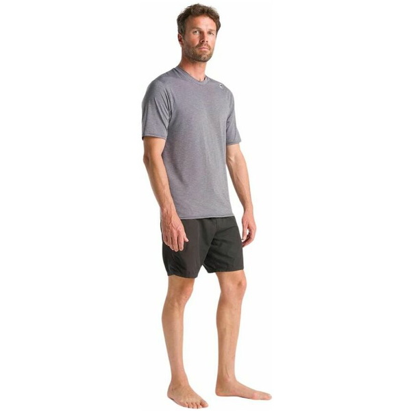 2026 C-Skins Mens NuWave UV Basics Short Sleeve Surf Tee C-NLYSURFM - Deep Grey Heather